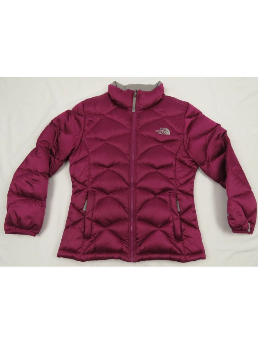 The North Face 550 Down Quilted Youth Girls Hooded Full Zip Puffer Coat Jacket